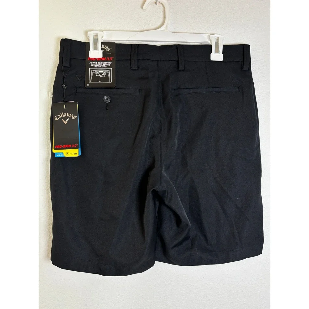 Callaway Mens Pro-Spin 3.0 Golf Shorts Black Active Waistband Opti-Dri UPF 50 32